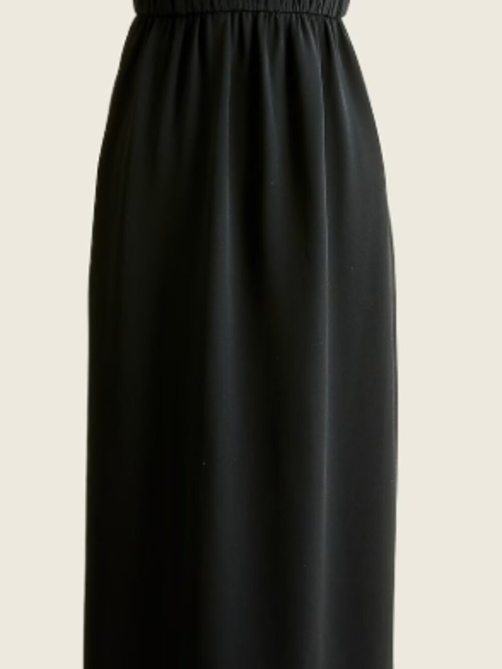 J.CREW Gathered-waist silk midi dress Item BB317 black Size 4